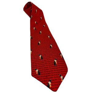 Alynn Red Silk Men's Necktie "Bah Humbug" Scrooge 58" Tie Holiday Christmas Wear
